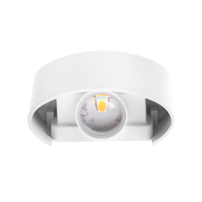 10084202-5 Светильник фасадный «Полусфера», FSD-075, 2 Вт, 3000К, 1 луч, IP65, 220 В, пластик, белый — изображение 6