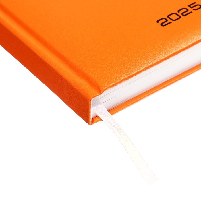 10115681-3 Ежедневник датированный 2024 года, А5, 176 листов, Attomex.Even, обложка бумвинил, ляссе, блок 70 г/м2, оранжевый — изображение 4