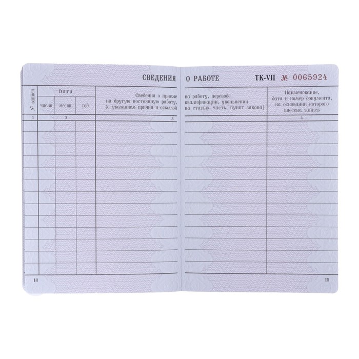 1018473-2 Бланк "Трудовая книжка" без голограммы — изображение 3