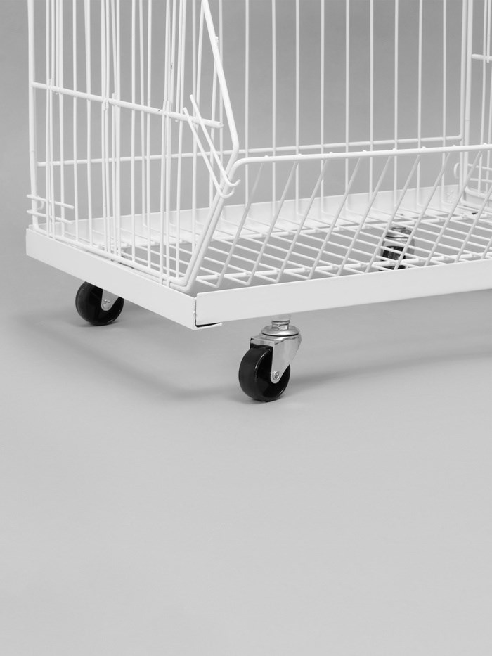 10199228-4 Накопитель разборный на колесах, 4 корзины, 50×43×147, цвет белый — изображение 5