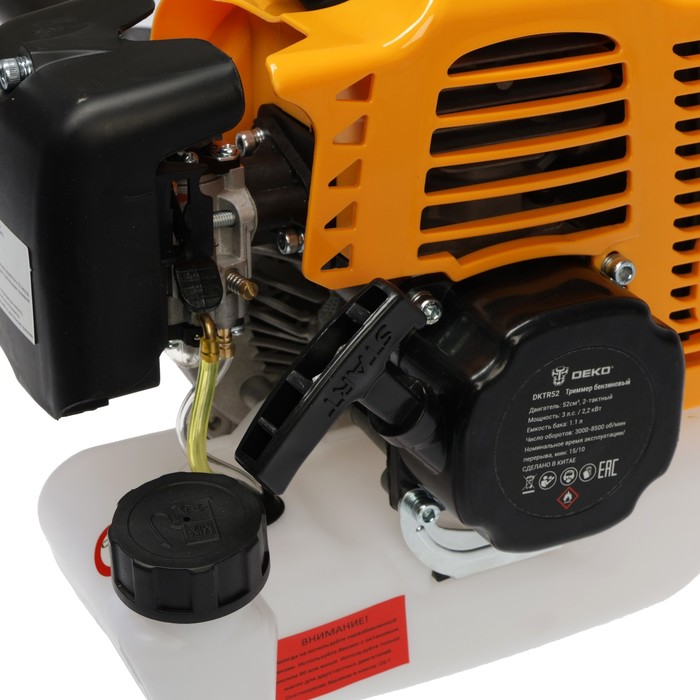 10388157-6 Триммер бензиновый DEKO DKTR52 SET 6, 52 см3, 3 л.с., 3000-8500 об/мин, леска/нож/диск — изображение 7
