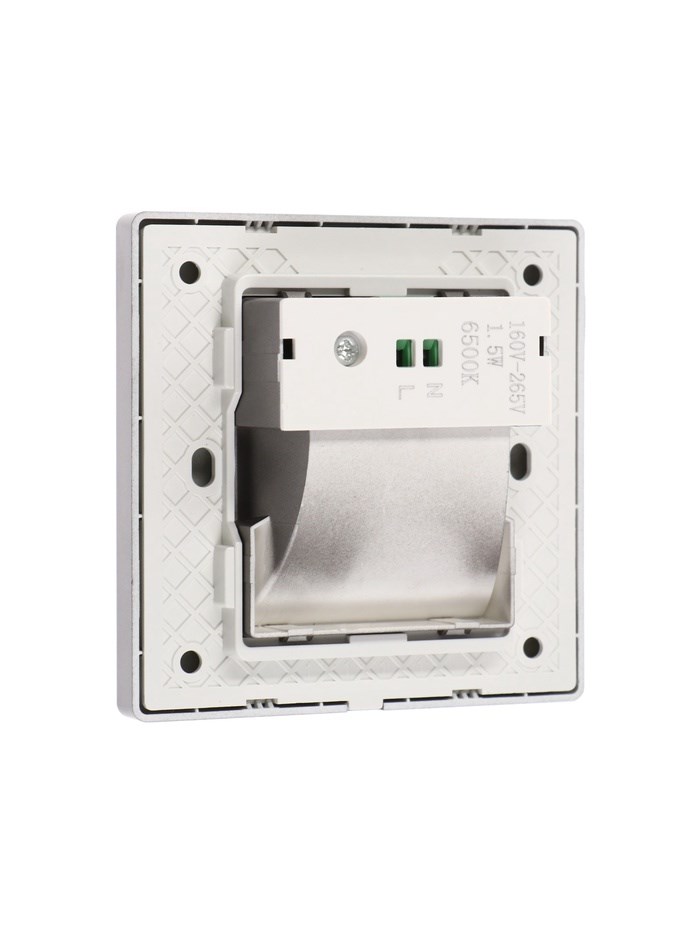 10534184-7 Встраиваемый светильник для лестницы, NL-39, датчик движ, 1.5 Вт, 60 Лм, 6500К, серебристый — изображение 8