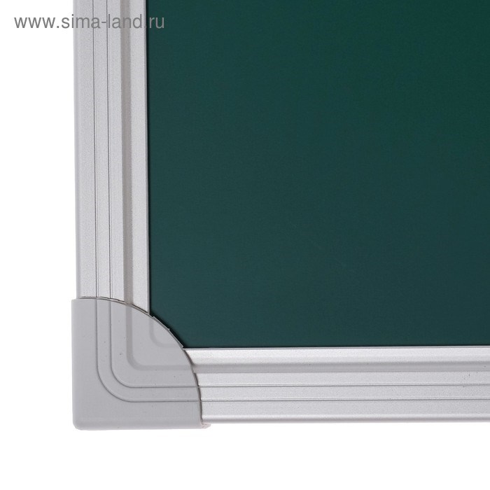 16871329_big Доска магнитно-меловая, 45х60 см, ЗЕЛЁНАЯ, Calligrata СТАНДАРТ, в алюминиевой рамке, с полочкой — изображение 4