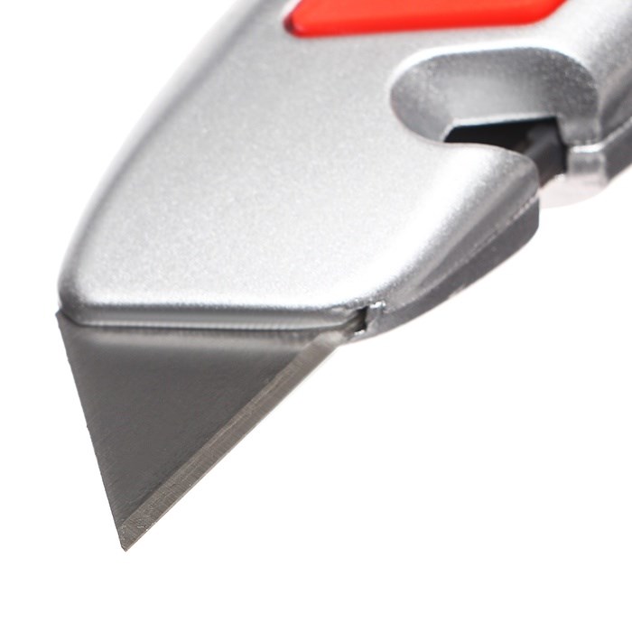 16926035_big Нож универсальный трапециевидный 18мм, фиксатор, 3 штуки запасных лезвий, Zinc-alloy, TOP — изображение 7