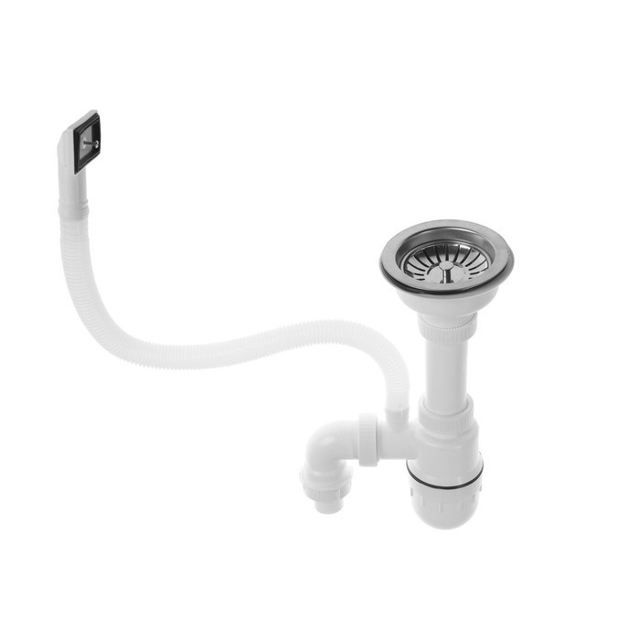 17145434_big Мойка кухонная "Владикс", врезная, с сифоном, 58х48 см, левая, нержавеющая сталь 0.6 мм — изображение 4