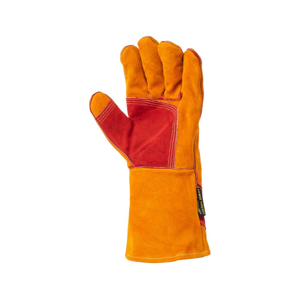 331002-1 Краги спилковые сварщика пятипалые Siberia T12-11-RU Kevlar, арт. 1002 — изображение 2