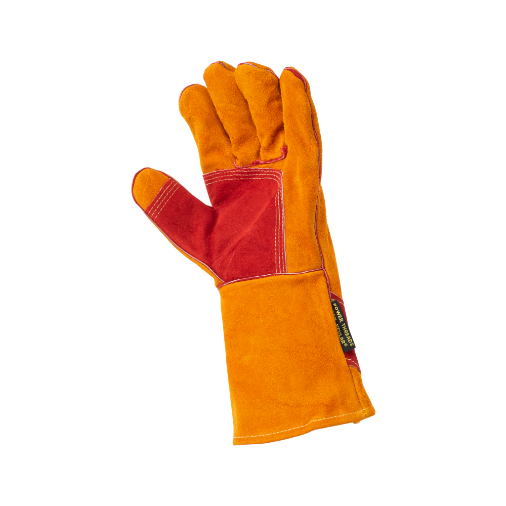 331002-2 Краги спилковые сварщика пятипалые Siberia T12-11-RU Kevlar, арт. 1002 — изображение 3
