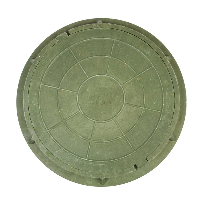 4294658-1 Люк полимерный, легкий, 15 кН, нагрузка до 1.5 т, зеленый — изображение 2