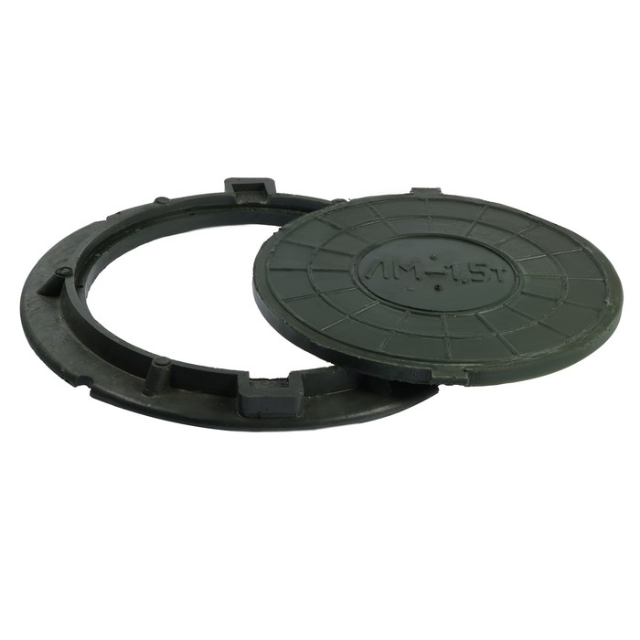 4294658-5 Люк полимерный, легкий, 15 кН, нагрузка до 1.5 т, зеленый — изображение 6