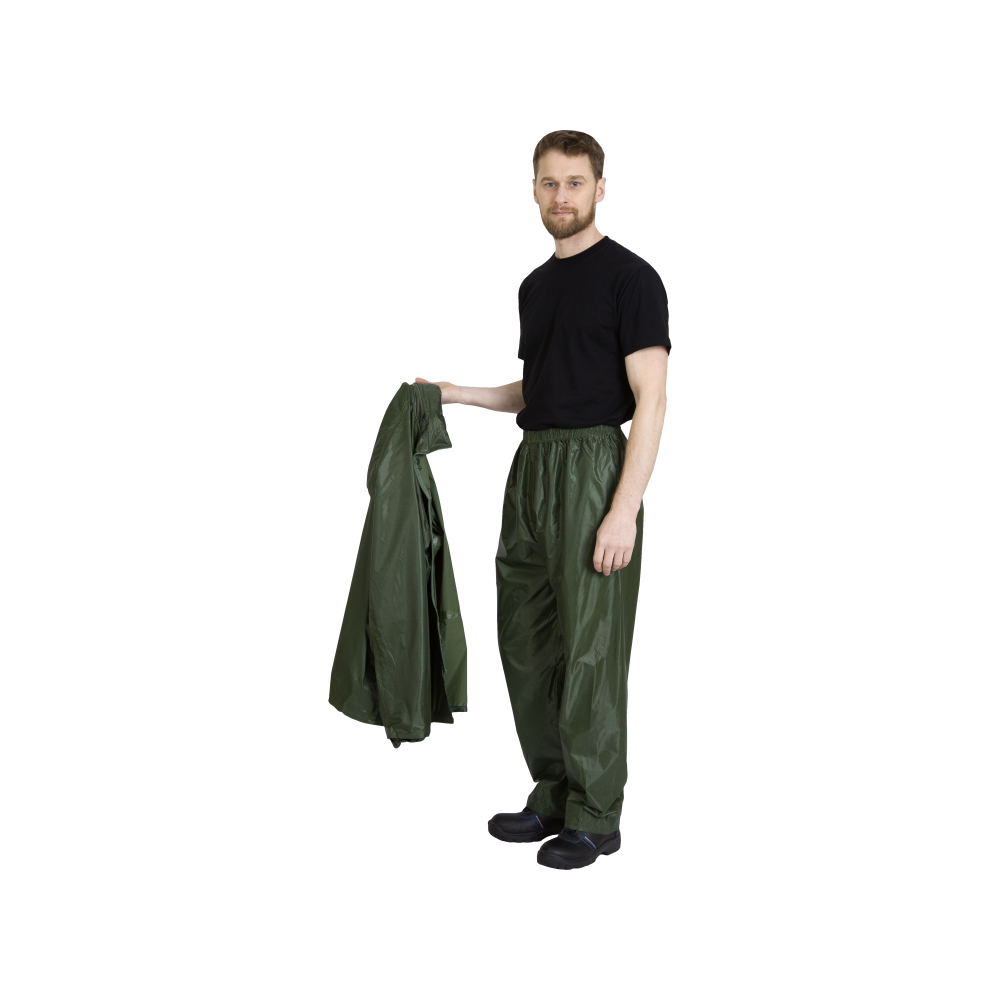 62005308-3 Костюм нейлон с ПВХ влагостойкий на молнии, зеленый — изображение 4