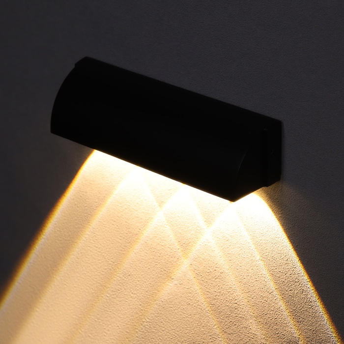 700-nw Светильник фасадный «Каскад», FSD-092, 4 Вт, 3000К, 4 луча, IP65, 220 В, металл, черный — изображение 2