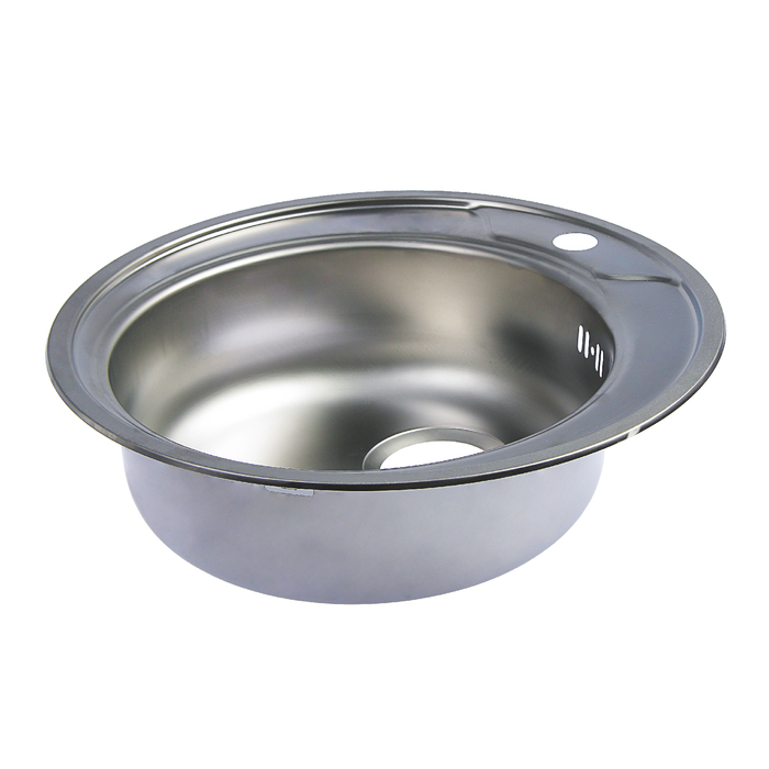 700-nw Мойка кухонная "Владикс", врезная, с сифоном, d=49 см, нержавеющая сталь 0.6 мм — изображение 2