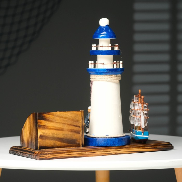 700-nw Набор настольный «Маяк»: подставка для ручек, визитница, 14 х 30 х 27 см — изображение 7