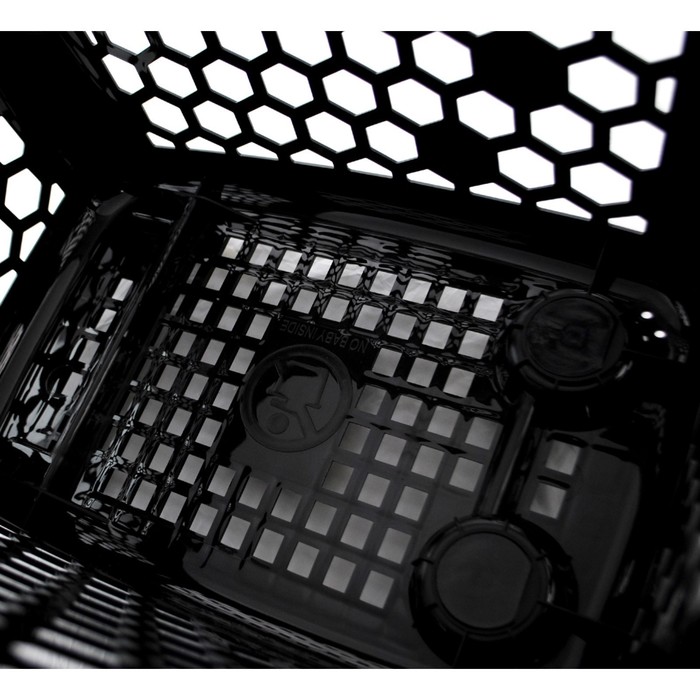 9687837-4 Корзина-тележка пластиковая 80 л, с 1 пластиковой ручкой, цвет чёрный, ручка синяя — изображение 5