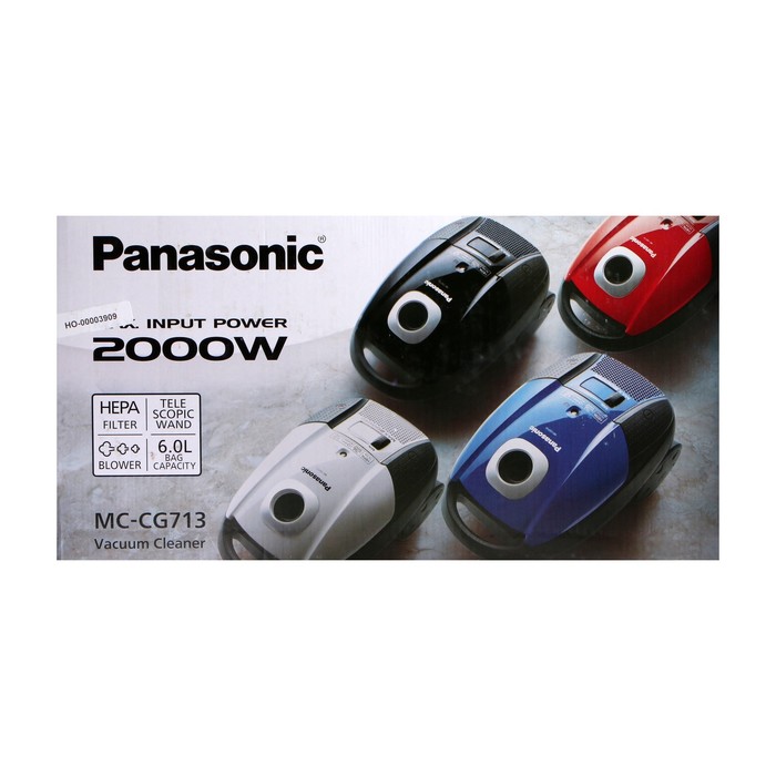 9821549-16 Пылесос PANASONIC MC-CG713R, мешок, 2000 Вт, 6 л, 65 дБ, шнур 5 м, красный — изображение 17