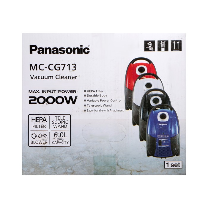 9821549-17 Пылесос PANASONIC MC-CG713R, мешок, 2000 Вт, 6 л, 65 дБ, шнур 5 м, красный — изображение 18