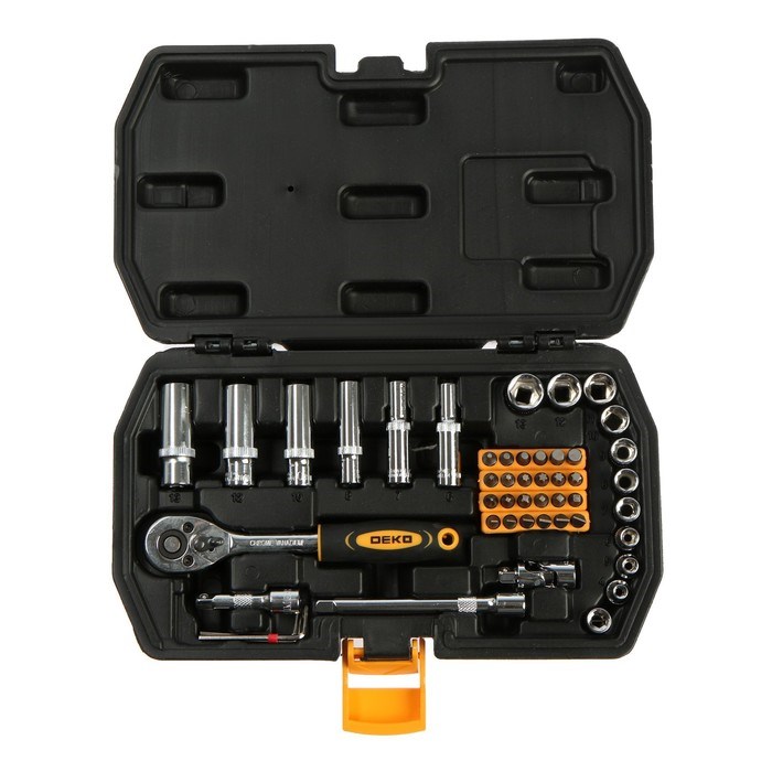9849583-1 Набор инструмента DEKO DKMT49, трещотка с торцевыми головками и битами, 49 предметов — изображение 2