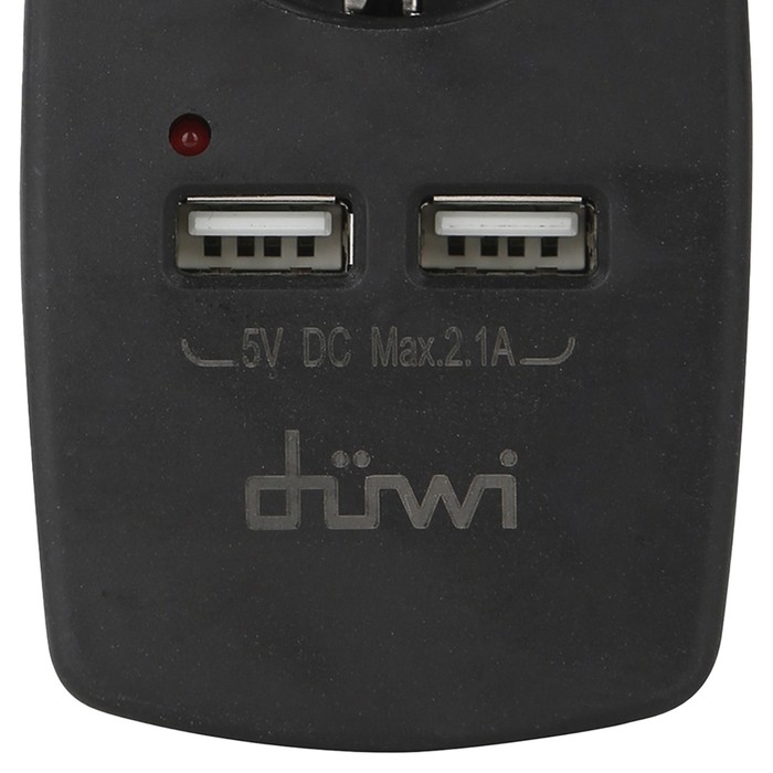 adapter-1-gnezdo-2-usb-porta-na-evro-vilku-sz-16a-230v-3680vt-ip20-chernyj-27419-3-9905258-4 Адаптер 1 гнездо + 2 USB порта, на евро вилку, с/з, 16A, 230В, 3680Вт, IP20, черный, 27419 3 — изображение 5
