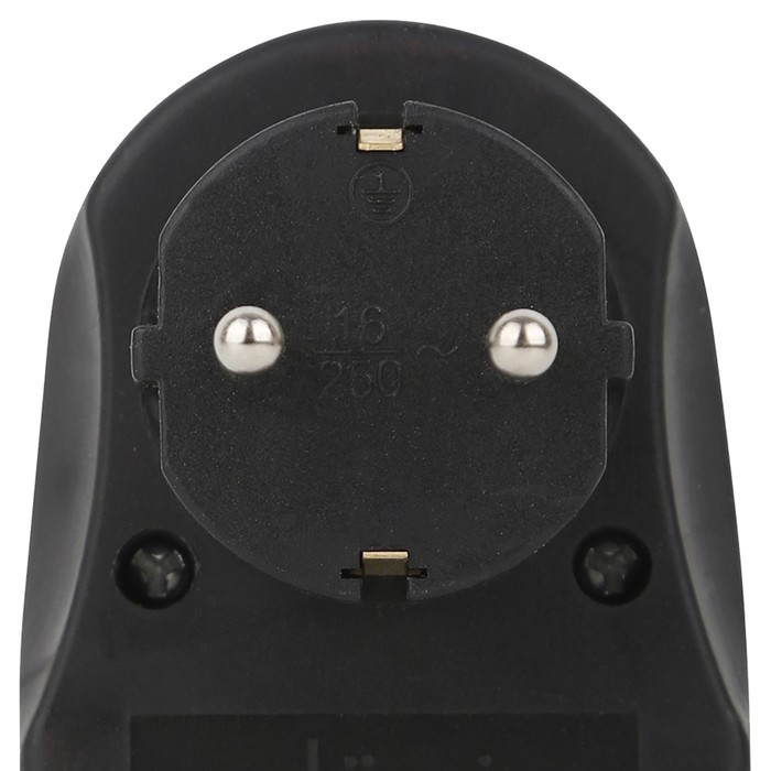 adapter-1-gnezdo-2-usb-porta-na-evro-vilku-sz-16a-230v-3680vt-ip20-chernyj-27419-3-9905258-5 Адаптер 1 гнездо + 2 USB порта, на евро вилку, с/з, 16A, 230В, 3680Вт, IP20, черный, 27419 3 — изображение 6