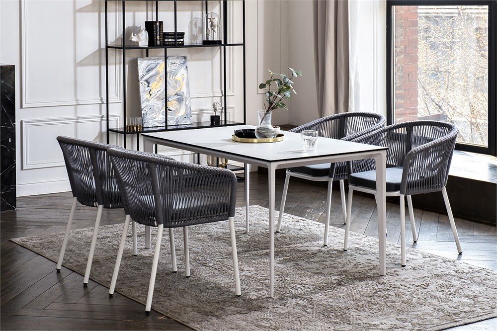 ampquotmalagaampquot-obedennaja-gruppa-na-4-persony-so-stuljami-ampquotmarselampquot-karkas-belyj-roup-svetlo-seryj-mal-cm4t1-5-set-h-gray-4 "Малага" обеденная группа на 4 персоны со стульями "Марсель", каркас белый, роуп светло-серый — изображение 5