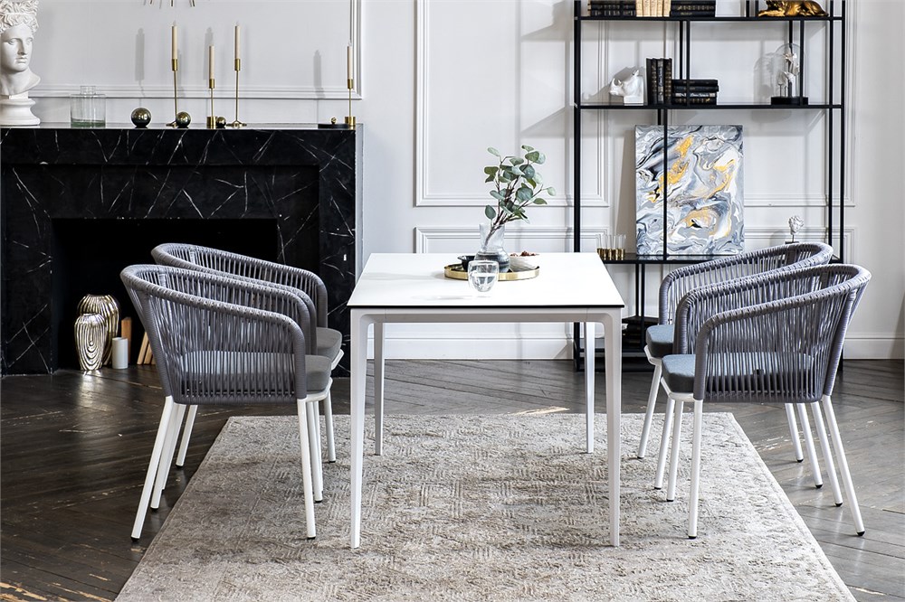 ampquotmalagaampquot-obedennaja-gruppa-na-4-persony-so-stuljami-ampquotmarselampquot-karkas-belyj-roup-svetlo-seryj-mal-cm4t1-5-set-h-gray-5 "Малага" обеденная группа на 4 персоны со стульями "Марсель", каркас белый, роуп светло-серый — изображение 6