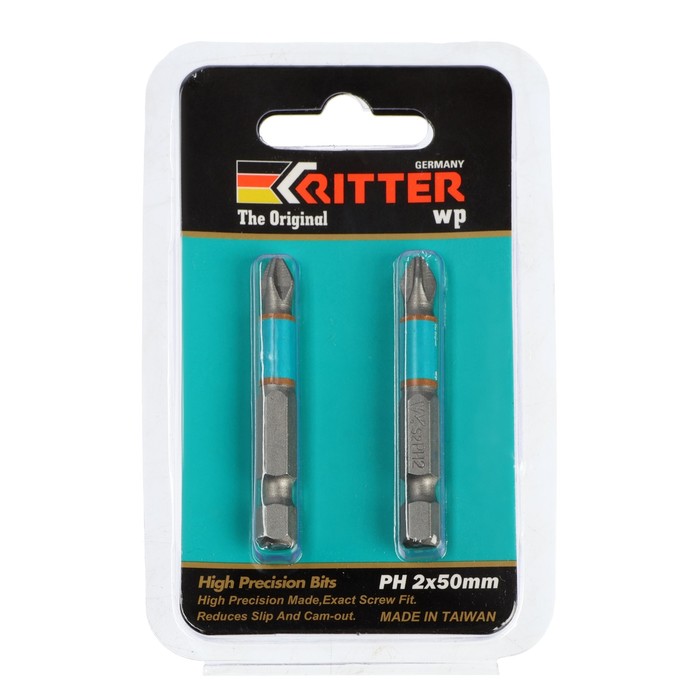bita-ritter-wp-ps20112052-s-magnitom-stal-s2-ph2-h-50-mm-po-2-sht.-9870536-2 Бита Ritter WP PS20112052, с магнитом, сталь S2, PH2 х 50 мм, по 2 шт. — изображение 3
