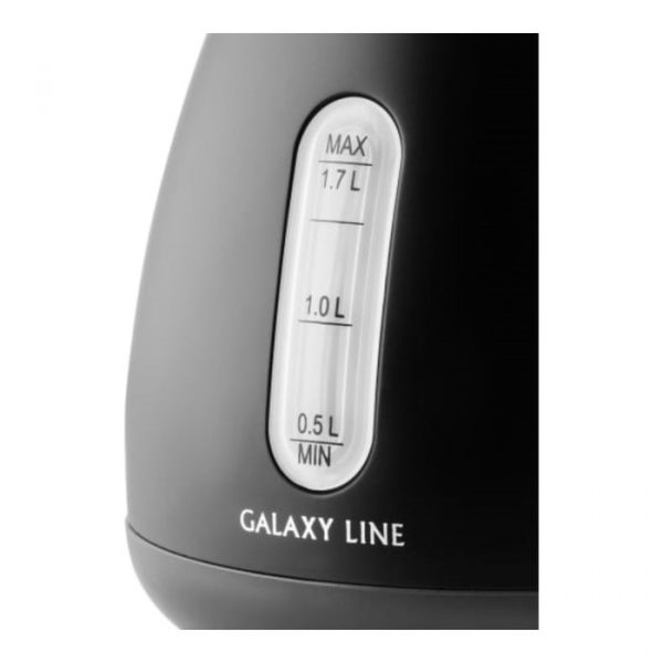 Чайник электрический Galaxy LINE GL 0343, нерж.сталь, 1.7 л, 2200 Вт, чёрный — изображение 6