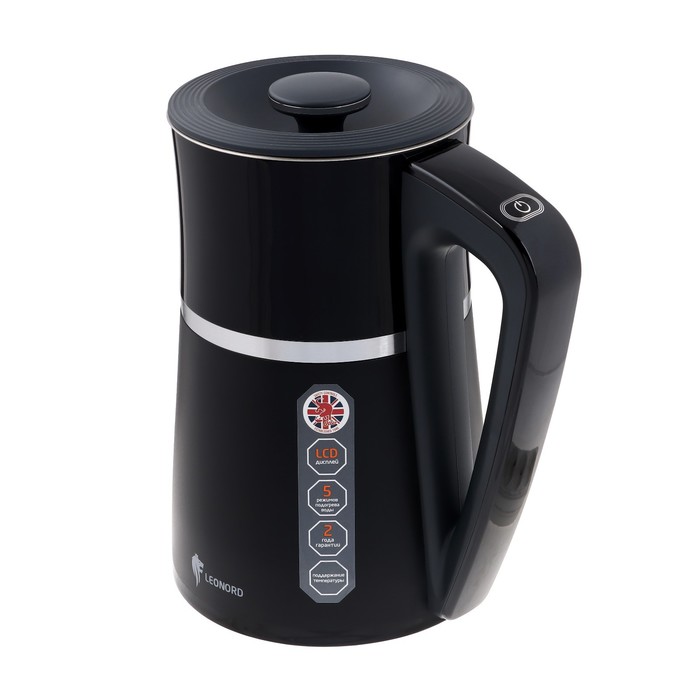 chajnik-jelektricheskij-leonord-le-1512-plastik-1.7-l-2200-vt-chjornyj-10168899-1 Чайник электрический Leonord LE- 1512 , пластик, 1.7 л, 2200 Вт, чёрный — изображение 2