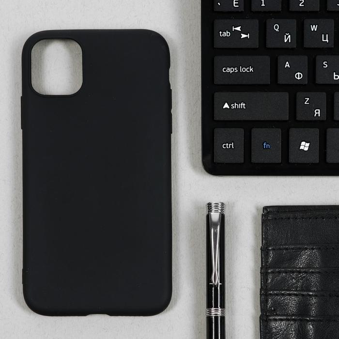 Чехол Luazon, для телефона iPhone 11, TPU, черный