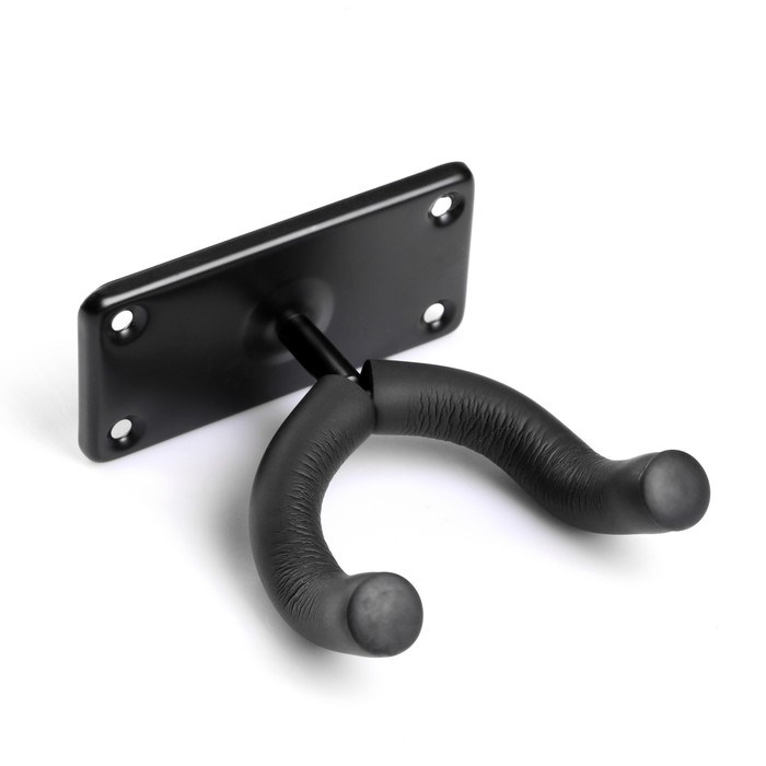 derzhatel-dlja-gitary-music-life-nastennyj-chjornyj-9429383-1 Держатель для гитары Music Life настенный, чёрный — изображение 2