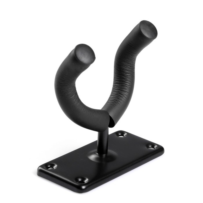 derzhatel-dlja-gitary-music-life-nastennyj-chjornyj-9429383-3 Держатель для гитары Music Life настенный, чёрный — изображение 4