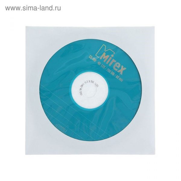 Диск CD-RW Mirex, 4-12x, 700 Мб, конверт, 1 шт — изображение 4