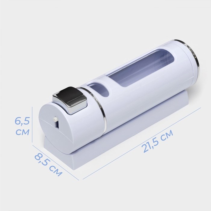 dispenser-dlja-myla-i-antiseptika-savanna-mehanicheskij-400-ml-metall-belyj-2839515-2 Диспенсер для мыла и антисептика SAVANNA, механический, 400 мл, металл, белый — изображение 3