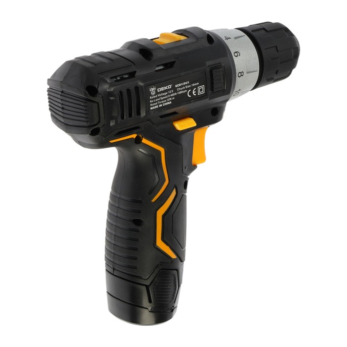 drel-akkumuljatornaja-deko-gcd12du3-063-4096-12-v-32-nm-akb-d-10-mm-2-skorosti-4851128-2 Дрель аккумуляторная Deko GCD12DU3 063-4096, 12 В, 32 Нм, АКБ, d 10 мм, 2 скорости — изображение 3