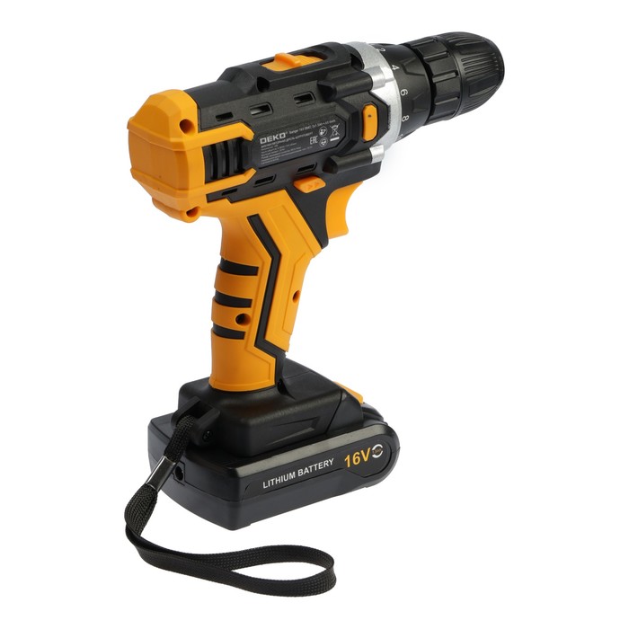 drel-shurupovert-deko-banger-16v-16-v-2h1.5-ach-kejs-nabor-instrumentov-63-predmeta-10533831-2 Дрель-шуруповерт DEKO Banger 16V, 16 В, 2х1.5 Ач, кейс + набор инструментов 63 предмета — изображение 3