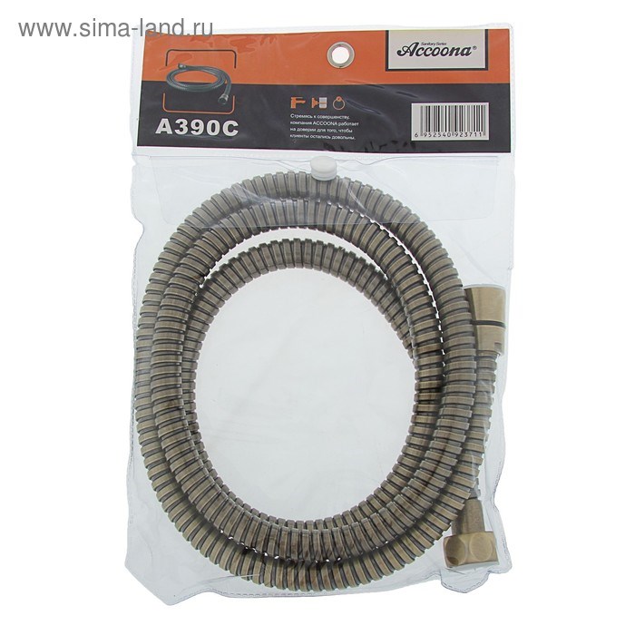 dushevoj-shlang-accoona-a390c-150-sm-latunnaja-gajka-latunnyj-konus-cvet-bronza-3633769-2 Душевой шланг Accoona A390C, 150 см, латунная гайка, латунный конус, цвет бронза — изображение 3