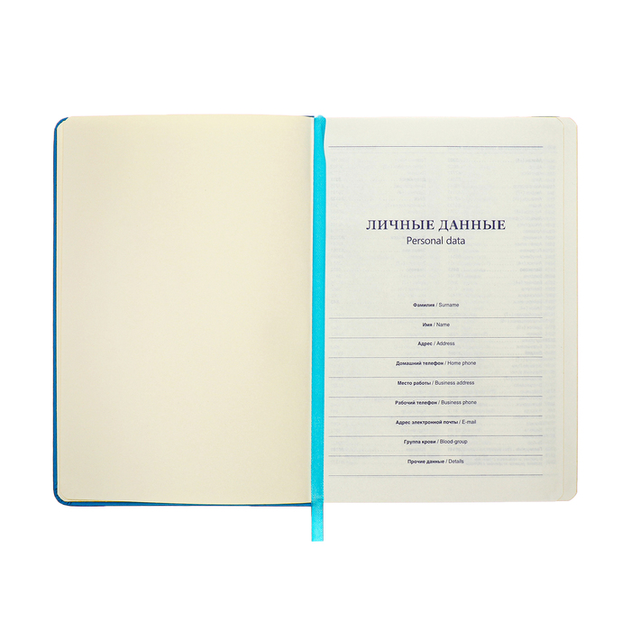 ezhednevnik-nedatirovannyj-a5-140l-kletka-kozhzam-na-rezinke-zheltyj-srez-sinij-10536973-6 Ежедневник недатированный A5, 140л, клетка, кожзам, на резинке, желтый срез, Синий — изображение 7