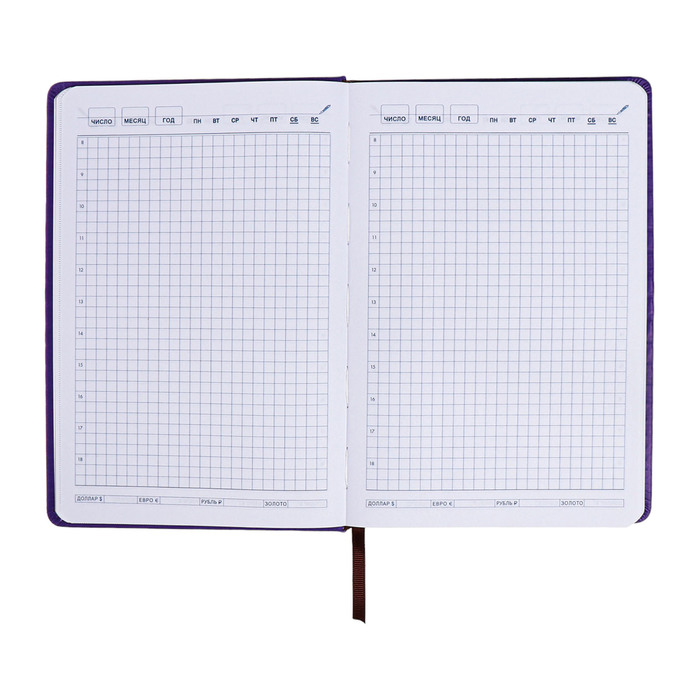 ezhednevnik-nedatirovannyj-a5-140l-kletka-obl.kozhzam-s-hljastikom-cvety-fioletovyj-10536936-11 Ежедневник недатированный, А5, 140л, клетка, обл.кожзам, с хлястиком, Цветы, фиолетовый — изображение 12