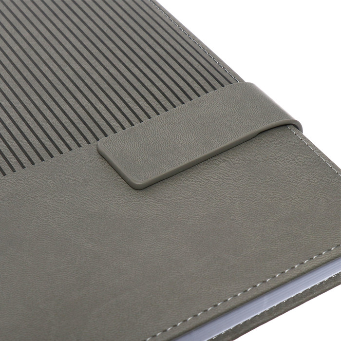 ezhednevnik-nedatirovannyj-a5-140l-kletka-obl.kozhzam-s-hljastikom-poloski-seryj-10536966-4 Ежедневник недатированный, А5, 140л, клетка, обл.кожзам, с хлястиком, Полоски серый — изображение 5