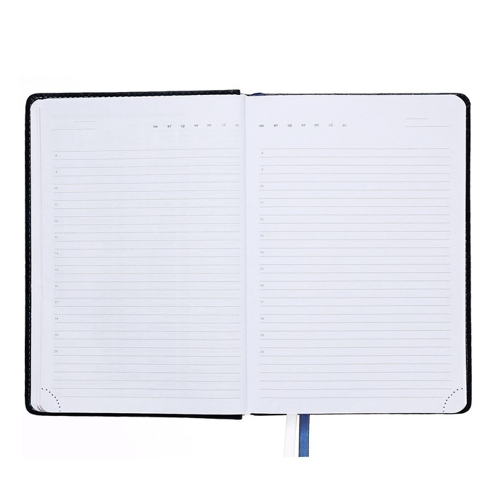 ezhednevnik-nedatirovannyj-a5-160-listov-attomex.croco-tvjordaja-oblozhka-iz-iskusstvennoj-kozhi-s-porolonom-2-ljasse-blok-70-gm2-sinij-10115933-7 Ежедневник недатированный A5 160 листов Attomex.Croco, твёрдая обложка из искусственной кожи с поролоном, 2 ляссе, блок 70 г/м2, синий — изображение 8