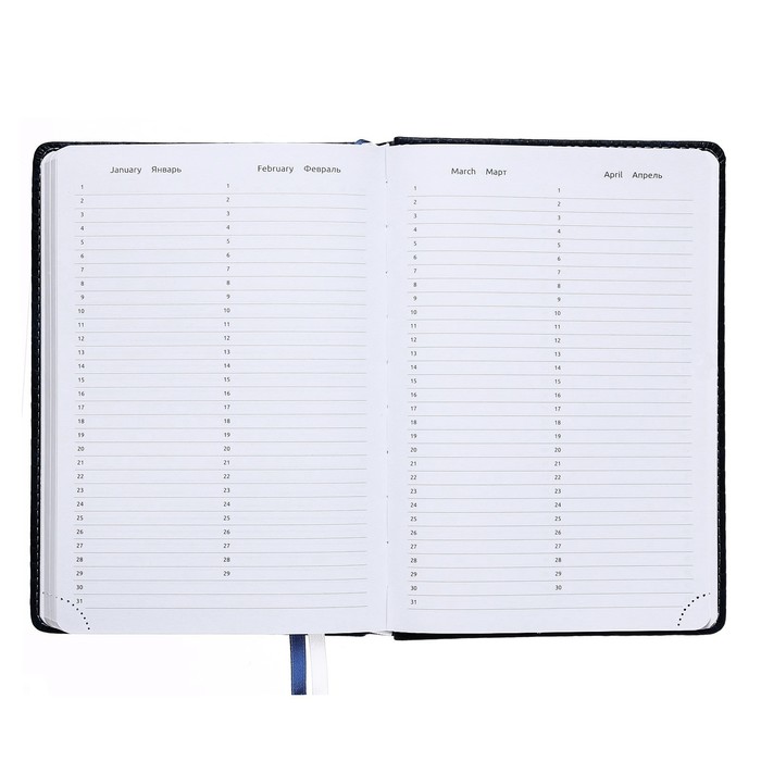 ezhednevnik-nedatirovannyj-a5-160-listov-attomex.croco-tvjordaja-oblozhka-iz-iskusstvennoj-kozhi-s-porolonom-2-ljasse-blok-70-gm2-sinij-10115933-8 Ежедневник недатированный A5 160 листов Attomex.Croco, твёрдая обложка из искусственной кожи с поролоном, 2 ляссе, блок 70 г/м2, синий — изображение 9