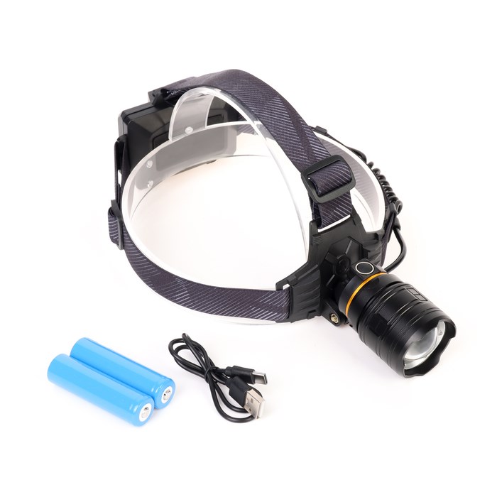 fonar-nalobnyj-akkumuljatornyj-30-vt-2200-mach-ipx5-5-rezhimov-dalnost-500-m-9865894-2 Фонарь налобный аккумуляторный 30 Вт, 2200 мАч, IPX5, 5 режимов, дальность 500 м — изображение 3
