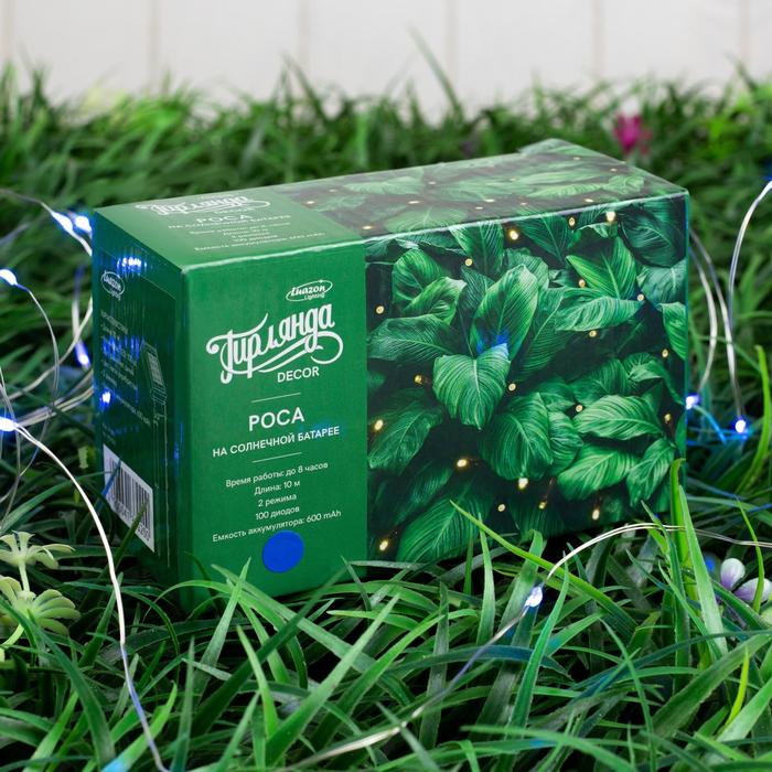 girljanda-amp171nitamp187-10-m-rosa-serebristaja-nit-100-led-svechenie-sinee-2-rezhima-solnechnaja-batareja-4137020-4 Гирлянда «Нить» 10 м роса, серебристая нить, 100 LED, свечение синее, 2 режима, солнечная батарея — изображение 5