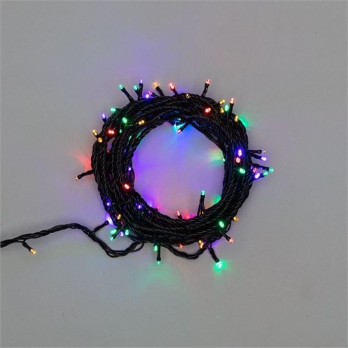 Гирлянда светодиодная &quot;Твинкл Лайт&quot; 10м 100LED мультиколор 10Вт 220-240В IP65 с контроллером 8 режимов провод ПВХ черн. Neon-Night 303-139