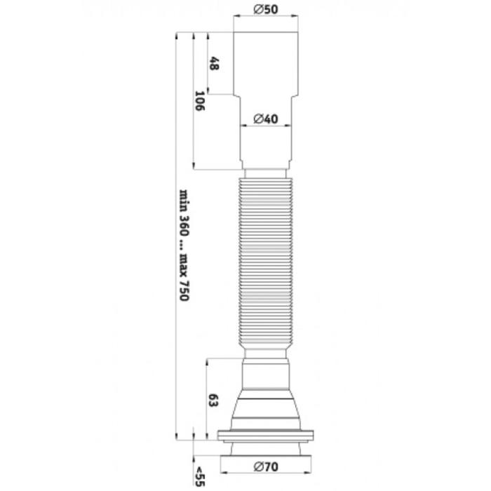 gofrosifon-ampquotani-plastampquot-g706-1-12-h-4050-mm-s-nerzhavejushhej-reshetkoj-l-350-760-mm-5483377-1 Гофросифон "АНИ Пласт" G706, 1 1/2 х 40/50 мм, с нержавеющей решеткой, L= 350-760 мм — изображение 2