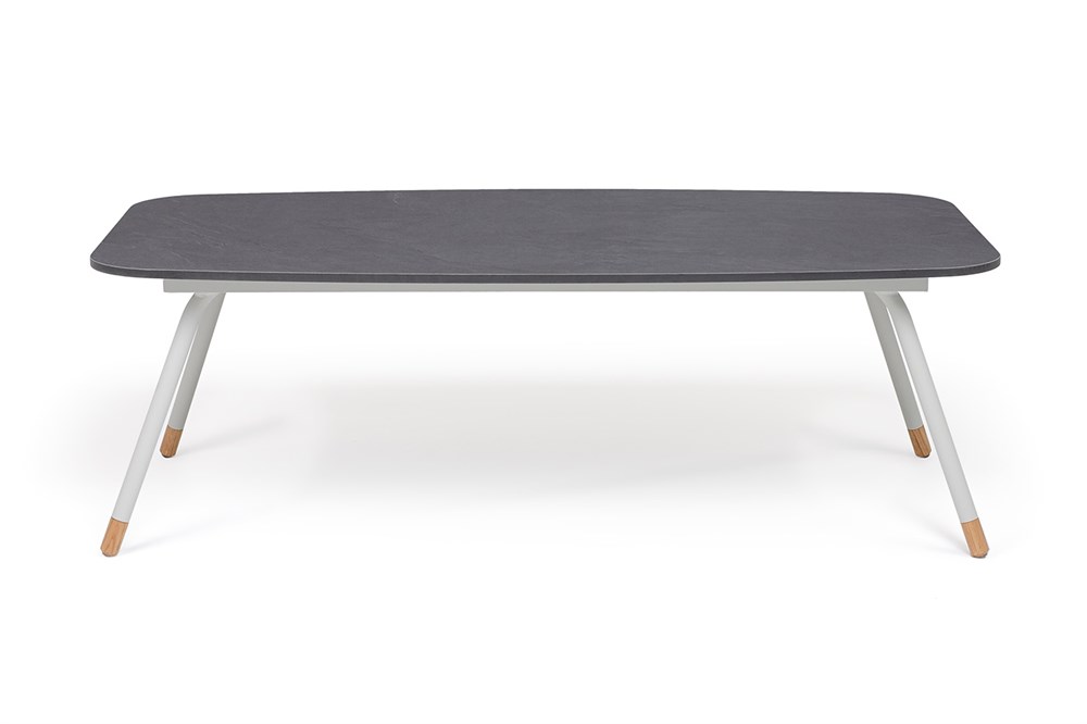 gray-120-65-al-ver-7035mua-4sis-1 "Верона" журнальный стол из HPL 120х65, H40, каркас светло-серый (RAL 7035) муар, цвет столешницы "серый гранит" — изображение 2