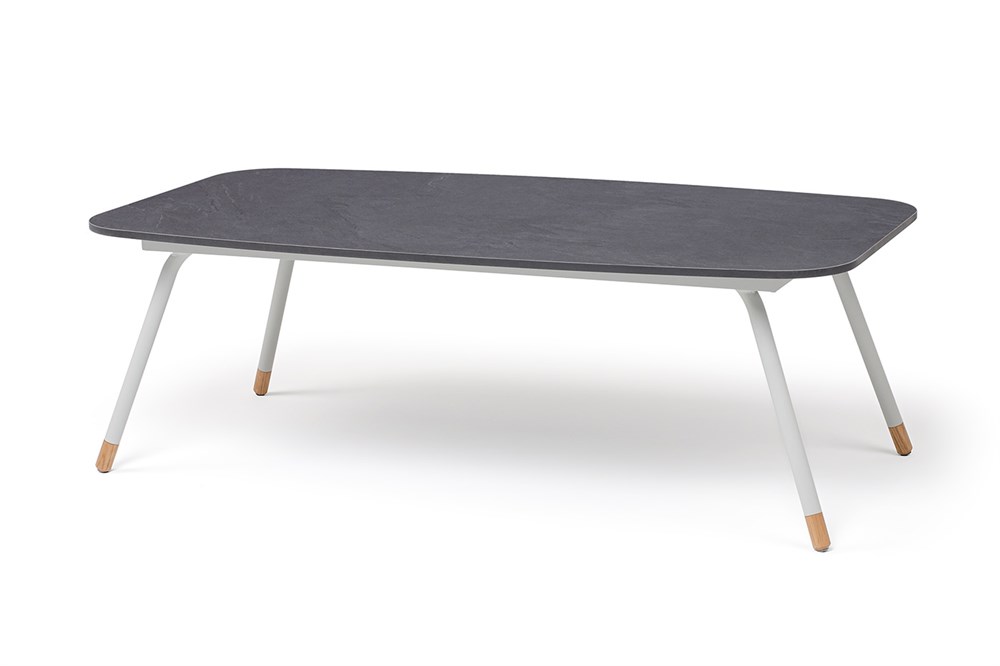 gray-120-65-al-ver-7035mua-4sis-2 "Верона" журнальный стол из HPL 120х65, H40, каркас светло-серый (RAL 7035) муар, цвет столешницы "серый гранит" — изображение 3