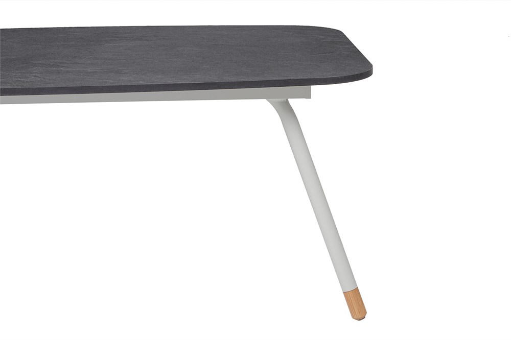 gray-120-65-al-ver-7035mua-4sis-3 "Верона" журнальный стол из HPL 120х65, H40, каркас светло-серый (RAL 7035) муар, цвет столешницы "серый гранит" — изображение 4