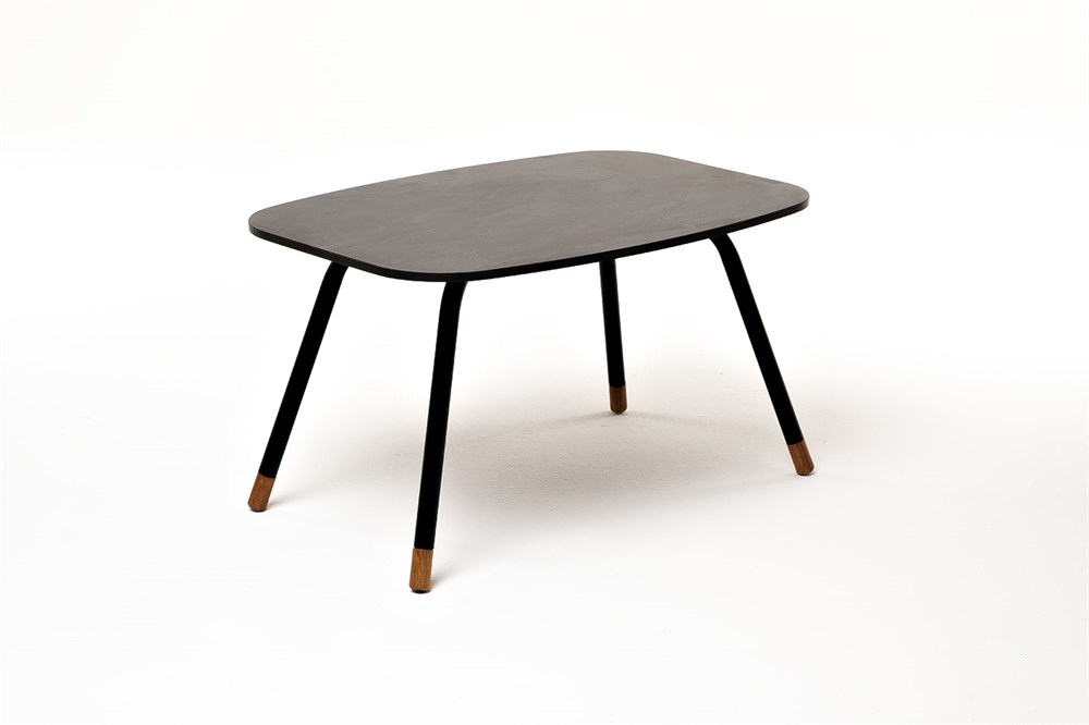 gray-70-50-al-ver-9005mua-4sis-2 "Верона" журнальный столик из HPL 70х50, H40, каркас черный муар, цвет столешницы "серый гранит" — изображение 3