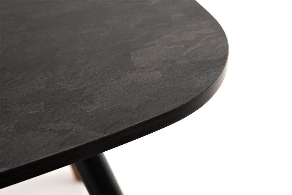 gray-70-50-al-ver-9005mua-4sis-4 "Верона" журнальный столик из HPL 70х50, H40, каркас черный муар, цвет столешницы "серый гранит" — изображение 5